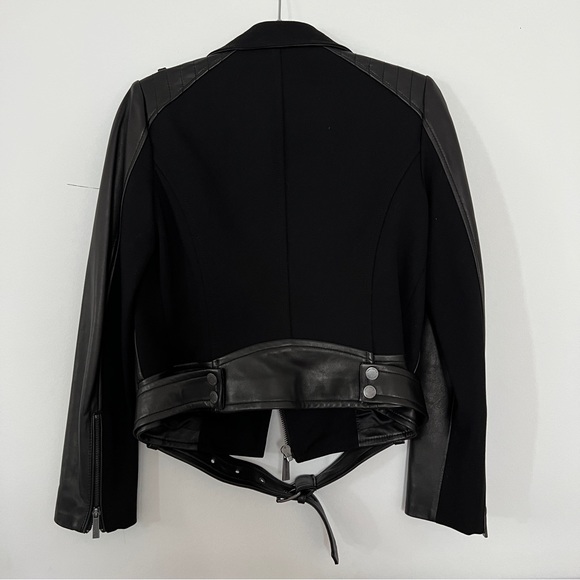 MICHAEL Michael Kors Black Leather Jacket Size Small - Picture 3 of 6
